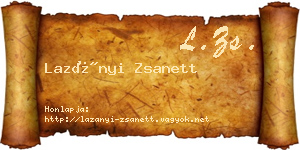 Lazányi Zsanett névjegykártya