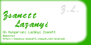 zsanett lazanyi business card
