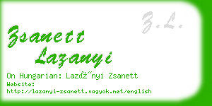zsanett lazanyi business card